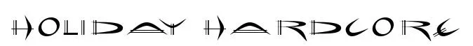 Holiday hardcore original font preview