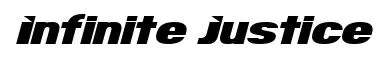 Infinite Justice original font preview