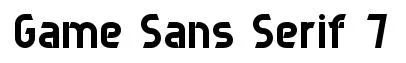 Game Sans Serif 7 original font preview