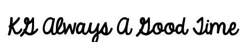 KG Always A Good Time original font preview