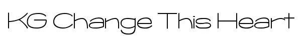 KG Change This Heart original font preview
