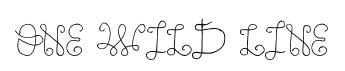 One Wild Line original font preview