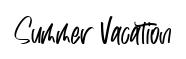 Summer Vacation original font preview