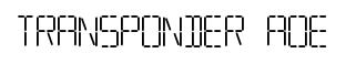 Transponder AOE original font preview