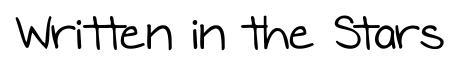 Written in the Stars original font preview