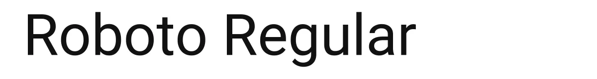 Roboto Regular original font preview