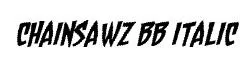 Chainsawz BB Italic