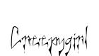 Creepygirl original font preview