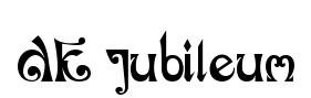 DK Jubileum original font preview