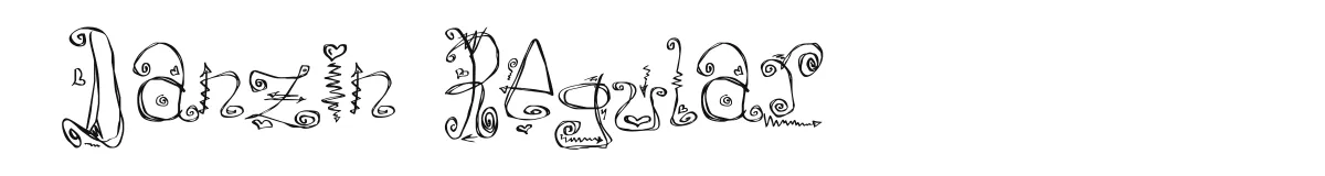 Danzin Regular original font preview