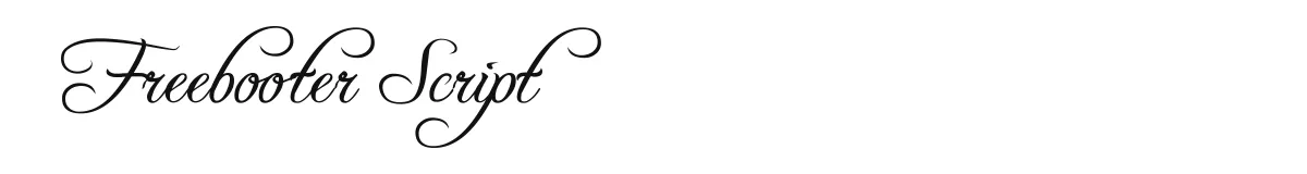 Freebooter Script original font preview