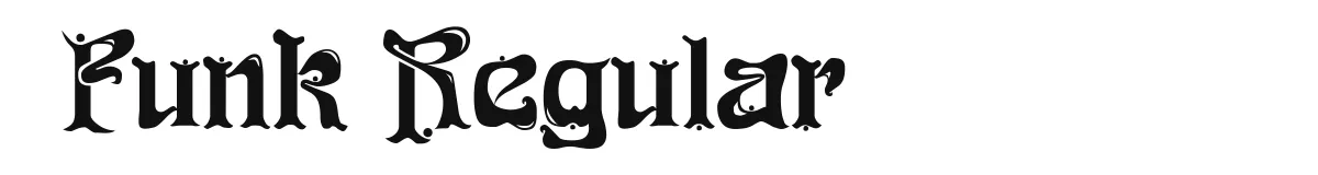 Funk Regular original font preview