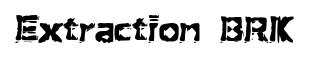 Extraction BRK original font preview