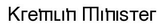Kremlin Minister original font preview