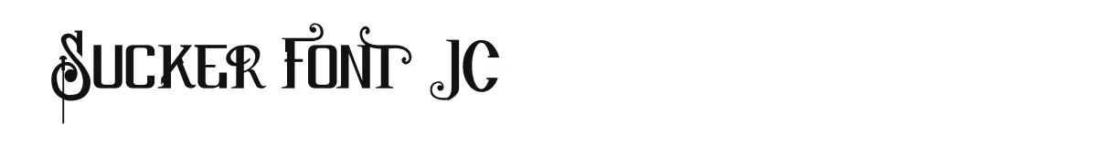Sucker Font JC original font preview