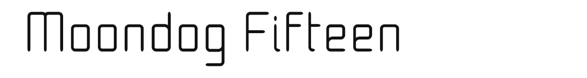 Moondog Fifteen original font preview
