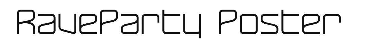 RaveParty Poster original font preview