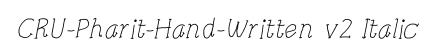 CRU-Pharit-Hand-Written v2 Italic