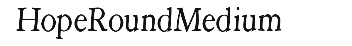 HopeRoundMedium original font preview