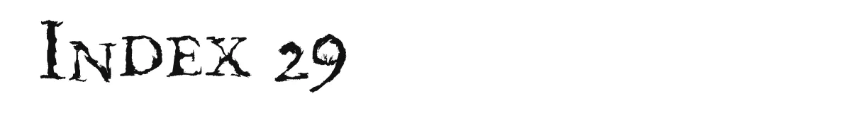 Index 29 original font preview