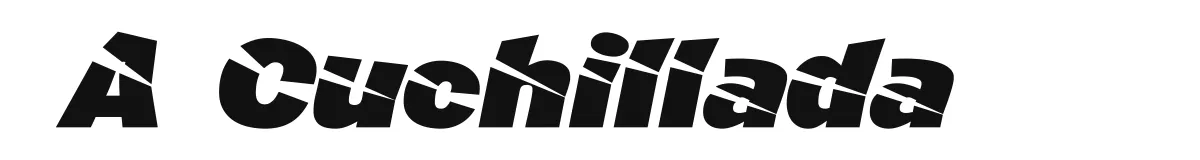 A Cuchillada font preview