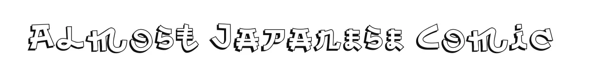 Almost Japanese Comic font preview