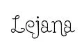 Lejana original font preview