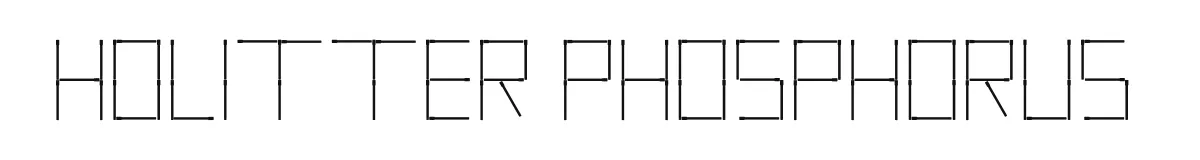 Holitter Phosphorus original font preview