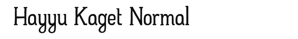 Hayyu Kaget Normal original font preview