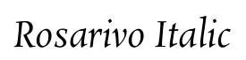 Rosarivo Italic