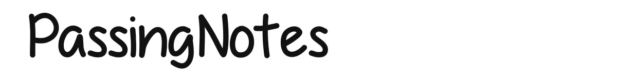 PassingNotes original font preview