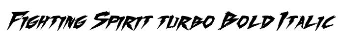 Fighting Spirit turbo Bold Italic