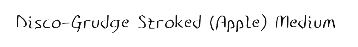 Disco-Grudge Stroked (Apple) Medium original font preview