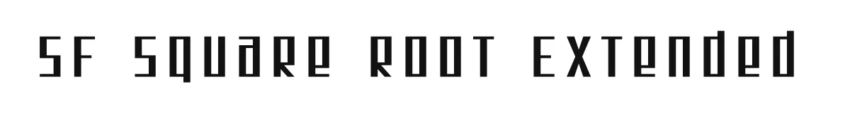 SF Square Root Extended original font preview