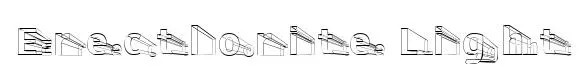 Erectlorite Light original font preview