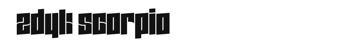 Zdyk Scorpio font preview
