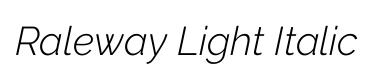 Raleway Light Italic