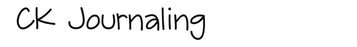 CK Journaling original font preview