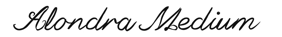 Alondra Medium original font preview