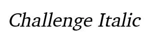 Challenge Italic