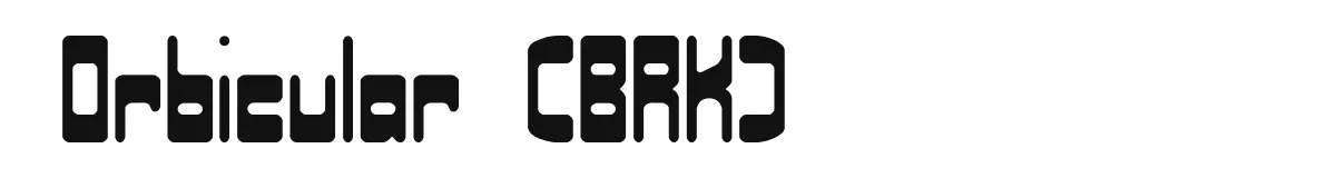 Orbicular (BRK) original font preview
