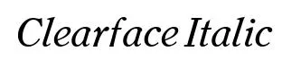 Clearface Italic