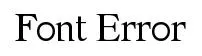 Font Error original font preview