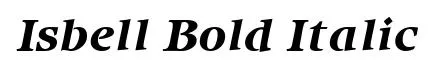 Isbell Bold Italic