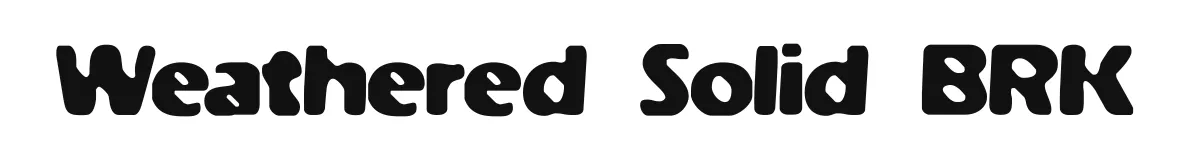 Weathered Solid BRK original font preview