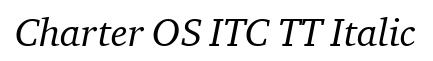 Charter OS ITC TT Italic