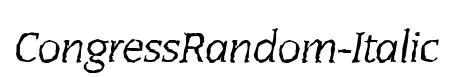 CongressRandom-Italic