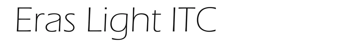 Eras Light ITC original font preview