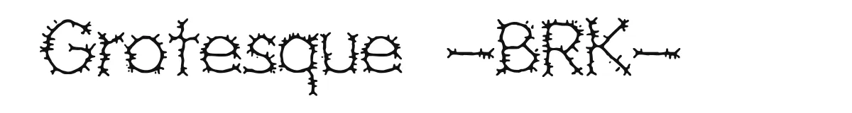 Grotesque -BRK- original font preview