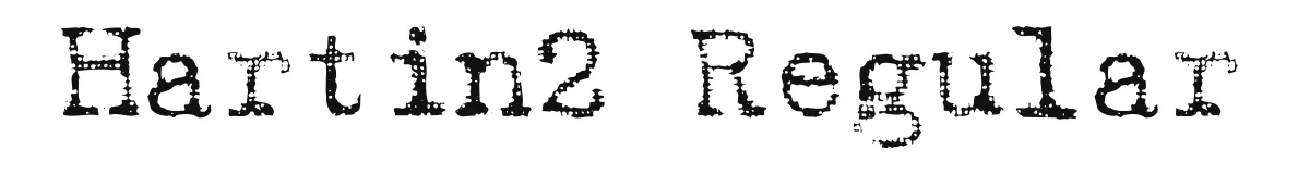 Hartin2 Regular original font preview